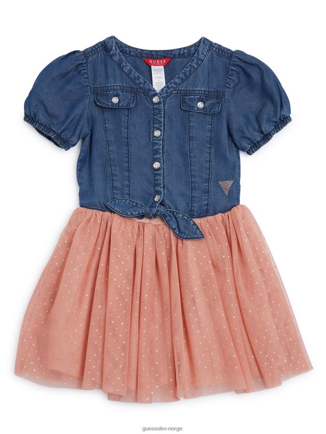 Guess lys rosa gnistrende kjole (2-6) lyserosa pike F0LJ808925