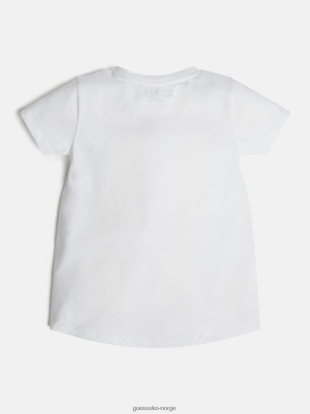 Guess mote hvit foran logo t-skjorte hvit pike F0LJ802439