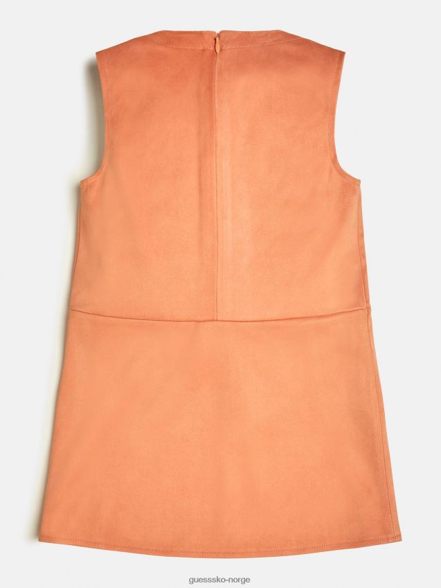 Guess oransje imitert semsket skinnkjole oransje pike F0LJ802075