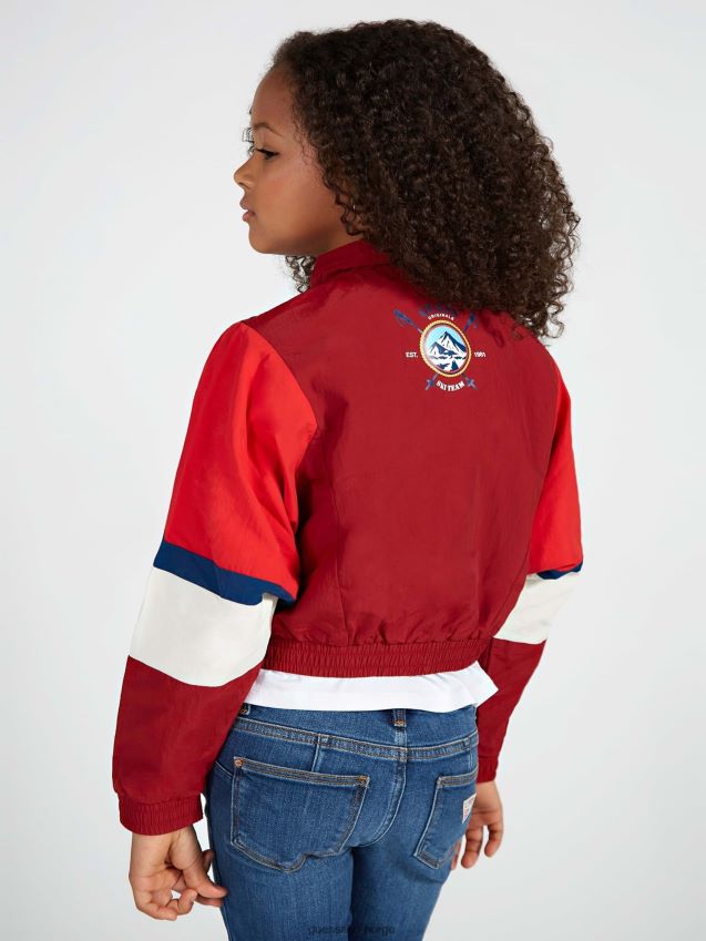 Guess original anorakkgenser (2-14) mørk syltetøy rød multi pike F0LJ8011351