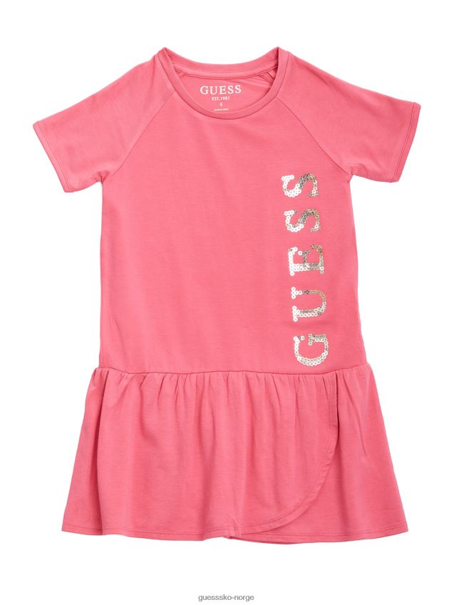 Guess paljett logokjole (2-7) herjer værhår/blå herje værhår/blått pike F0LJ8011398