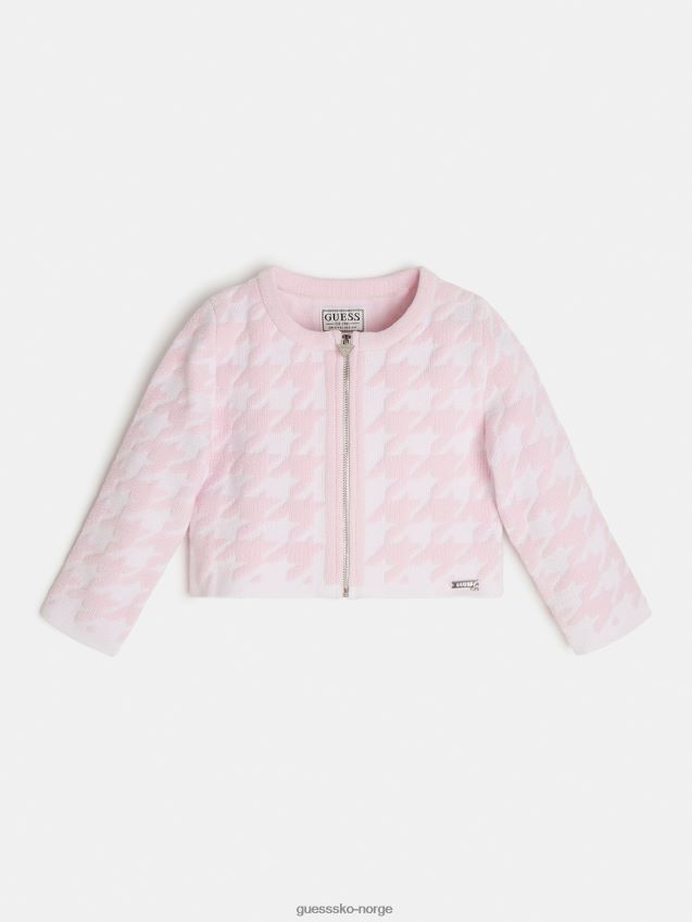 Guess rosa pied de poule genser rosa pike F0LJ802207