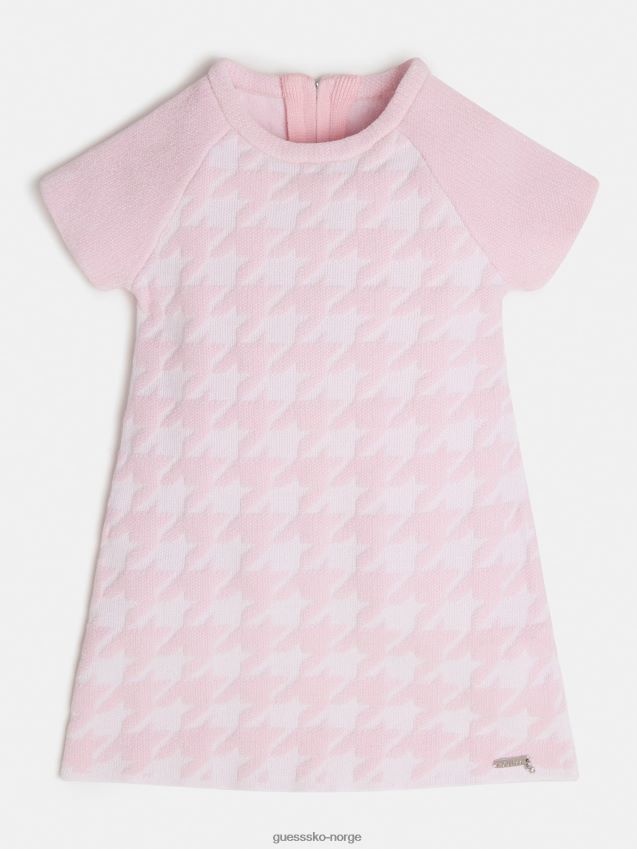 Guess rosa pied de poule kjole rosa pike F0LJ802218