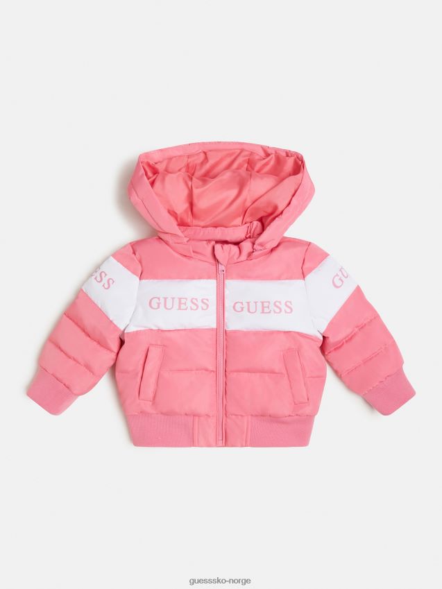 Guess rosa puffer med hette rosa pike F0LJ802189