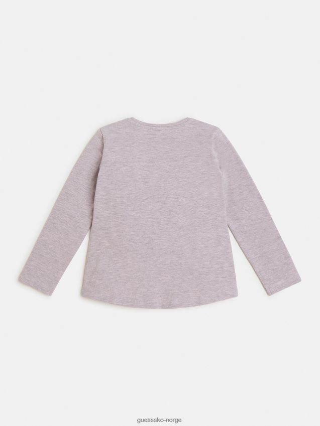 Guess rosa t-skjorte med paljetter rosa pike F0LJ801959