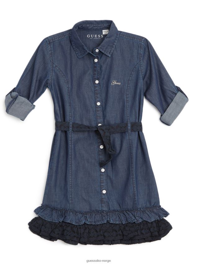 Guess skjortekjole i denim i lag (2-7) fargetone (gul) fargetone (gul) pike F0LJ8011412