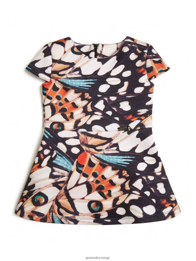 Guess sommerfugldykkerkjole (2-7) sommerfugltrykk sommerfugltrykk pike F0LJ8011279