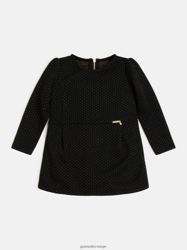 Guess svart lurex jacquard kjole svart pike F0LJ802033
