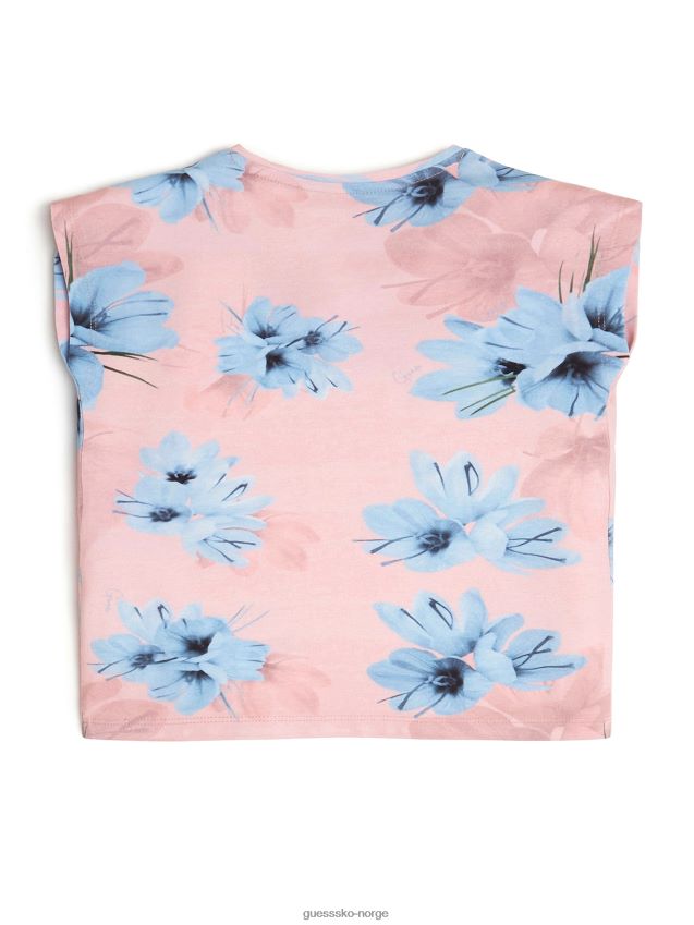 Guess trykt trekantlogo-t-skjorte (2-7) pf74 pf74 pike F0LJ8011365