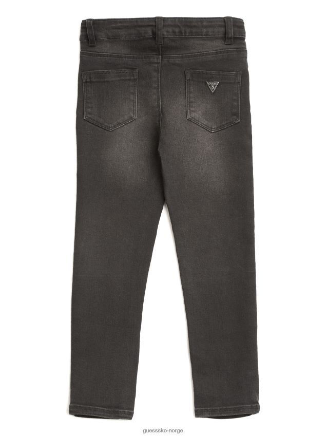 Guess Simmone skinny jeans i høy stige (7-16) kulsvarte kulsvart pike F0LJ809127