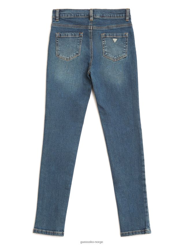 Guess Simmone skinny jeans med høy rise (7-16) mørk vask mørk vask pike F0LJ808852