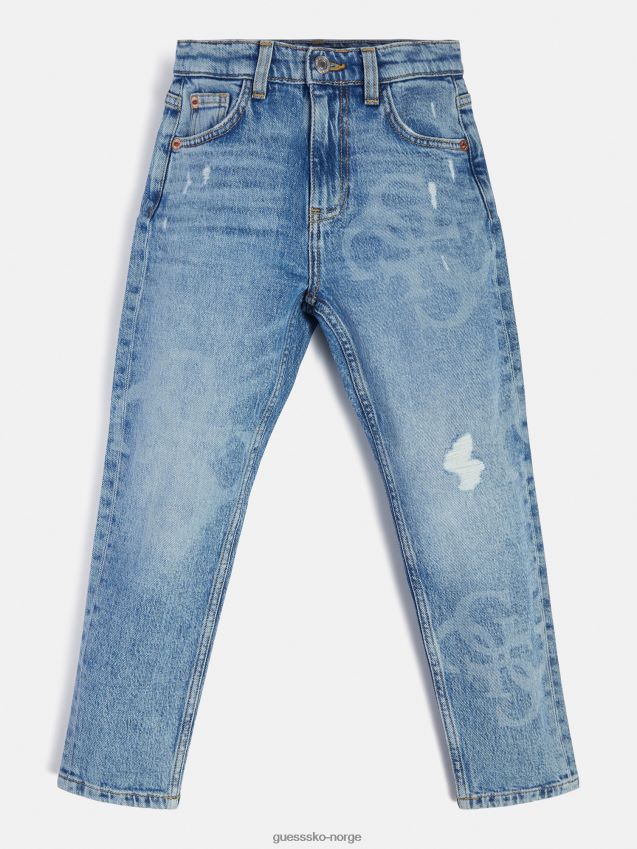 Guess blå mom fit denimbukse blå pike F0LJ802238