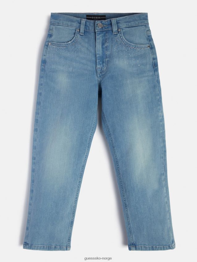 Guess denim straight bukse blå blå pike F0LJ802468