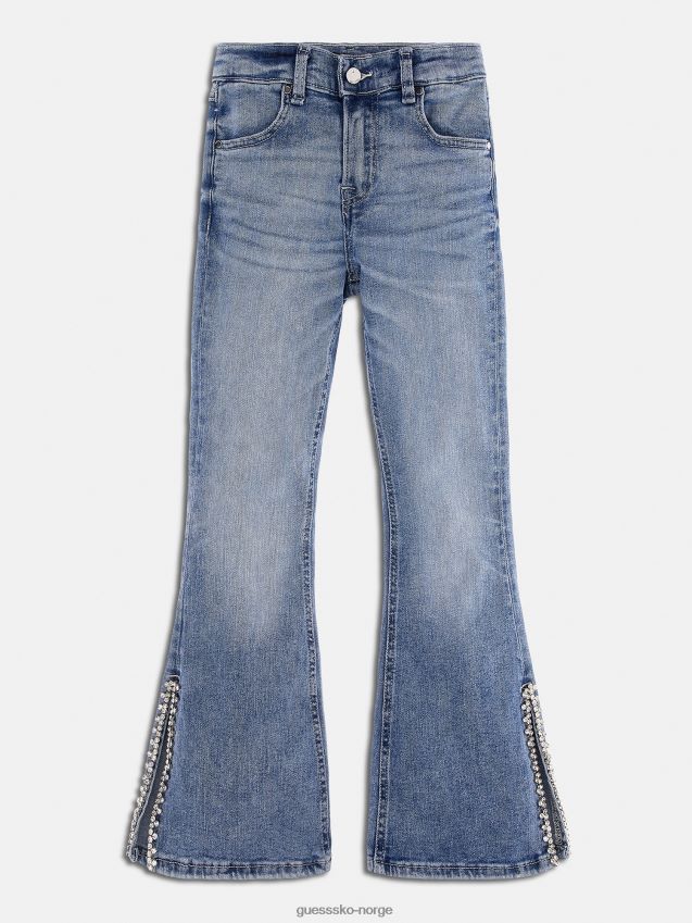 Guess flare denim bukse blå blå pike F0LJ802168