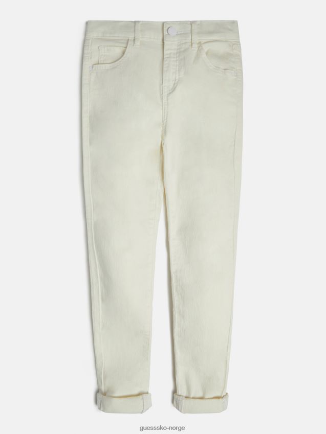 Guess hvit skinny fit bukse hvit pike F0LJ802304