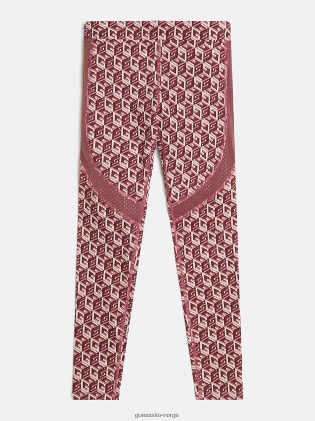 Guess leggings med logo over hele røde rød pike F0LJ802088