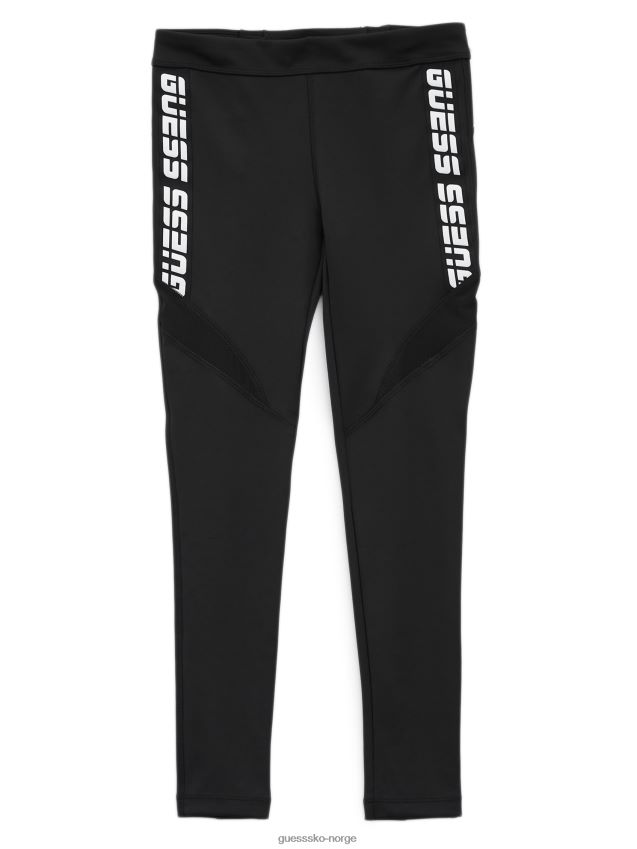 Guess leggings med logosøm (8-14) kulsvarte kulsvart pike F0LJ8011448