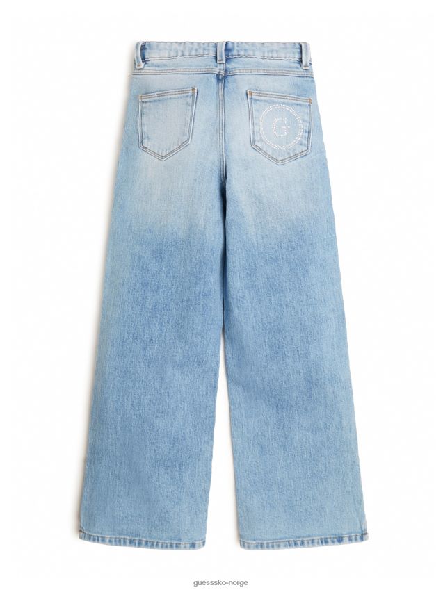 Guess light sugar wash 90-talls jeans med rette ben (7-14) lett sukkervask pike F0LJ8011192