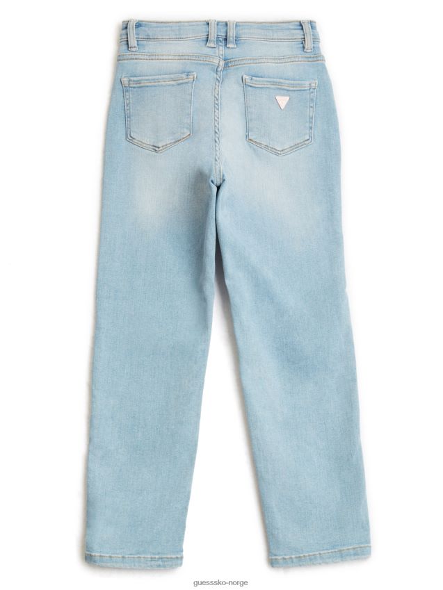 Guess logotape jeans med rette ben (7-16) krystall frossen m/tape krystall frossen m/tape pike F0LJ8011333