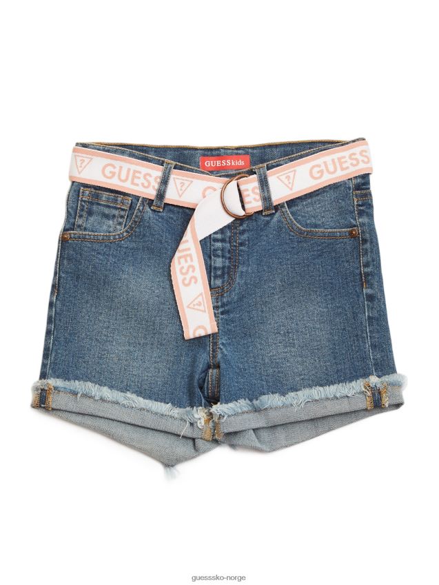 Guess mørk vask ravfarget denimshorts med mansjett (7-14) mørk vask pike F0LJ809029