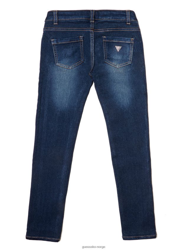 Guess medium vaskede super skinny jeans (7-14) middels vasket pike F0LJ8011640