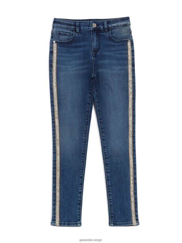 Guess pianna skinny jeans med høy stige (7-16) mørk vask mørk vask pike F0LJ808935