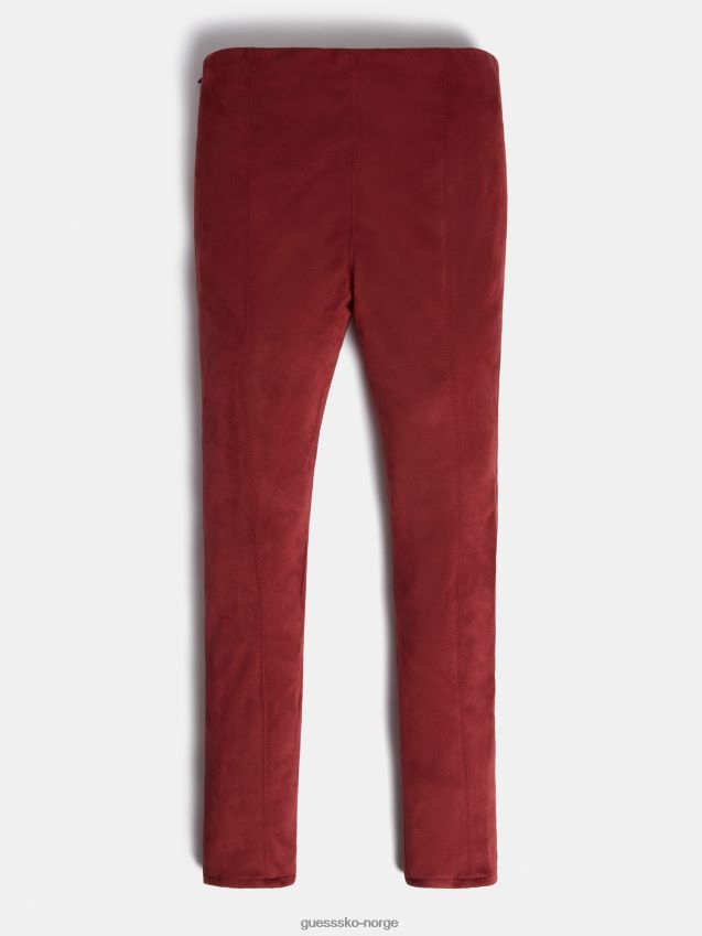 Guess røde leggings i imitert semsket skinn rød pike F0LJ802042