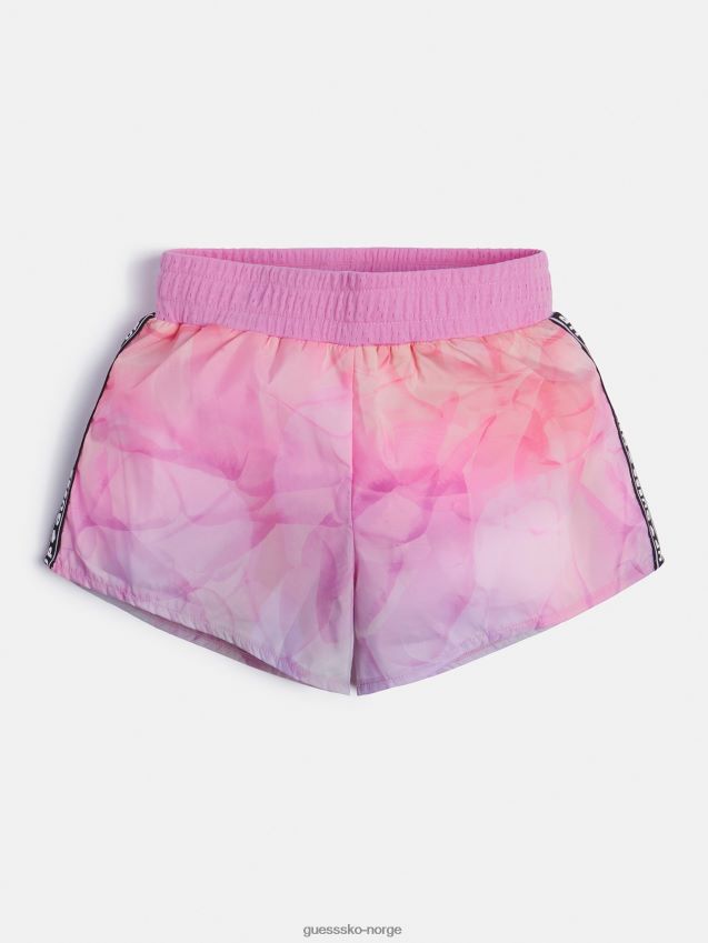 Guess rosa aktive shorts med hele trykk rosa pike F0LJ802464