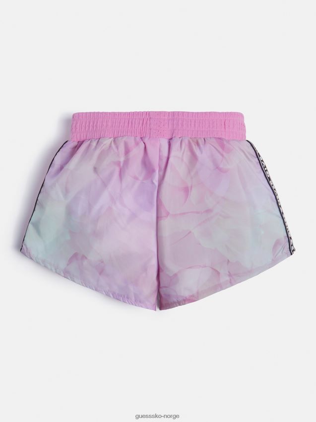 Guess rosa aktive shorts med hele trykk rosa pike F0LJ802464
