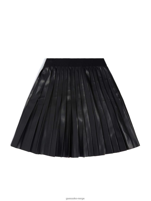 Guess skjørt i imitert skinn (7-14) kulsort kulsvart pike F0LJ8011621