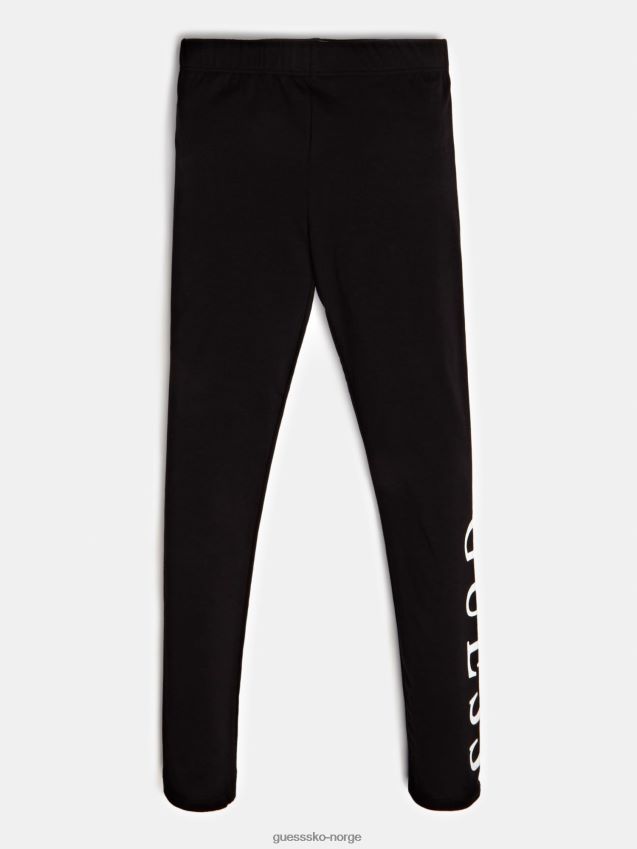 Guess svart legging med logo foran svart pike F0LJ802241