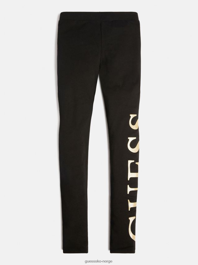Guess svarte leggings med logo foran svart pike F0LJ801730