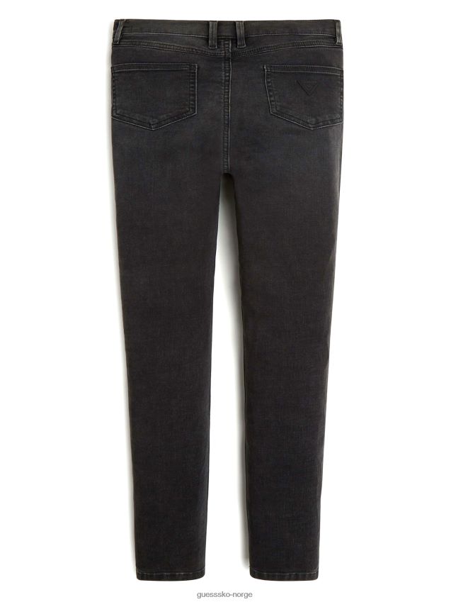 Guess svarte, svarte, ikonvaskede skinny-jeans med knapper (7-14) svart svart ikonvask pike F0LJ8011289