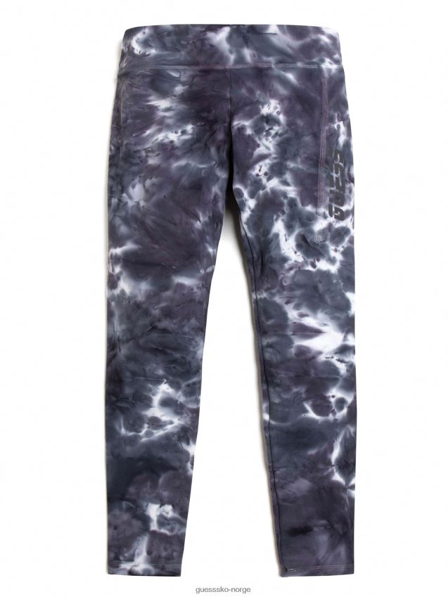 Guess tordenvær tie-dye svarte tie-dye mikrofiberleggings (4-14) tordenvær tie-dye svart pike F0LJ8011543