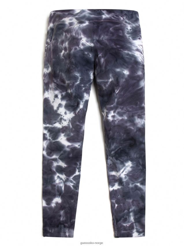 Guess tordenvær tie-dye svarte tie-dye mikrofiberleggings (4-14) tordenvær tie-dye svart pike F0LJ8011543