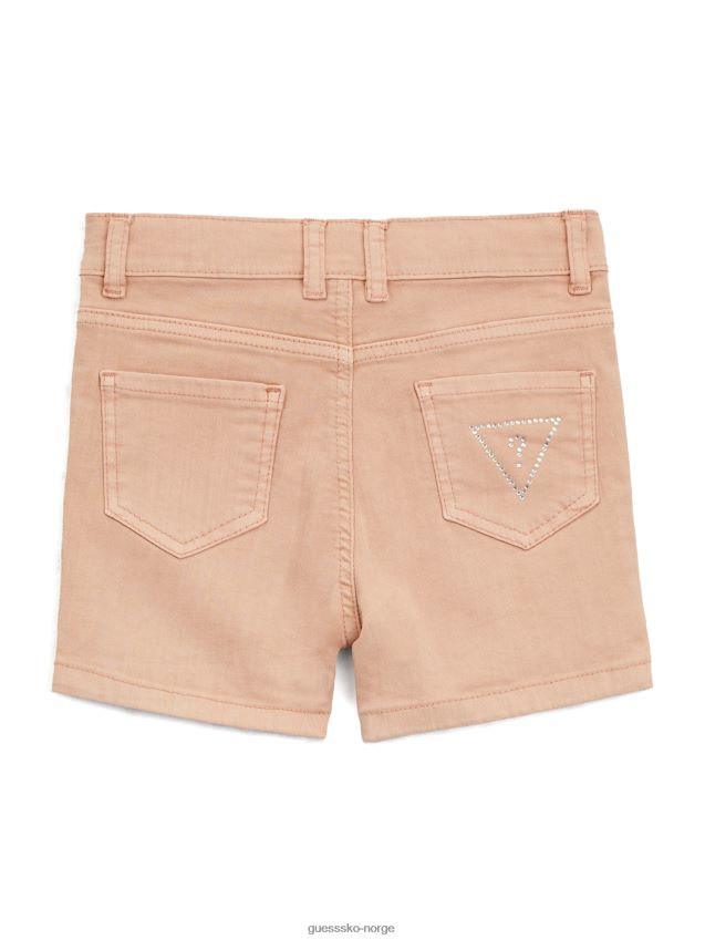 Guess zahara farget rhinestone shorts (7-14) ferskenrose fersken rose pike F0LJ809081
