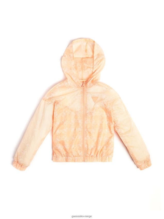 Guess 4g logomania fersken combo vindjakke med hette (7-14) 4g logomania fersken kombinasjon pike F0LJ8011498