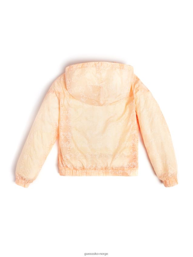 Guess 4g logomania fersken combo vindjakke med hette (7-14) 4g logomania fersken kombinasjon pike F0LJ8011498