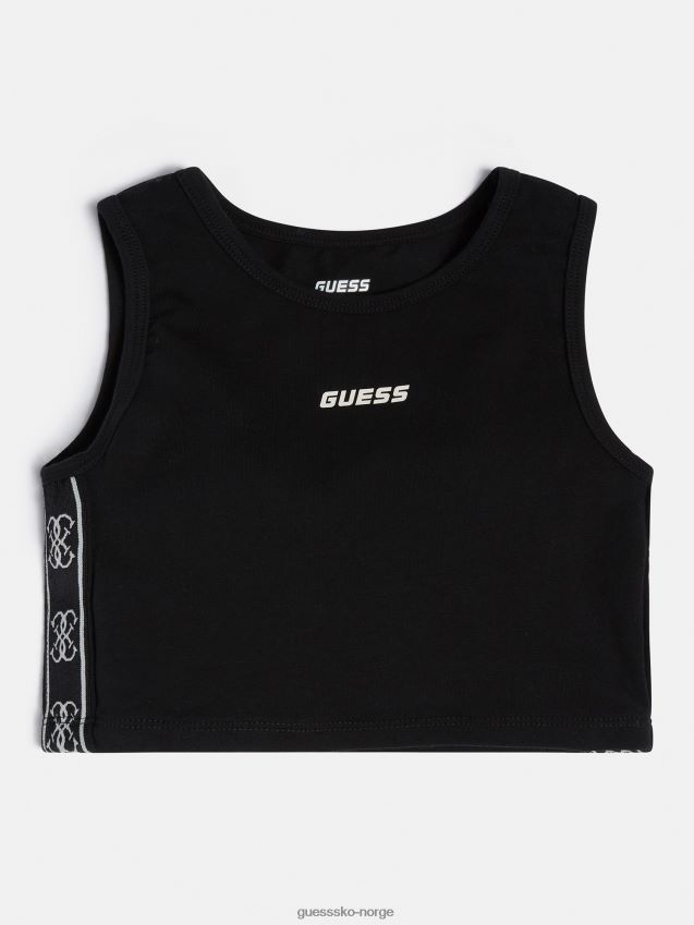 Guess aktiv BH med logo foran, svart svart pike F0LJ802225