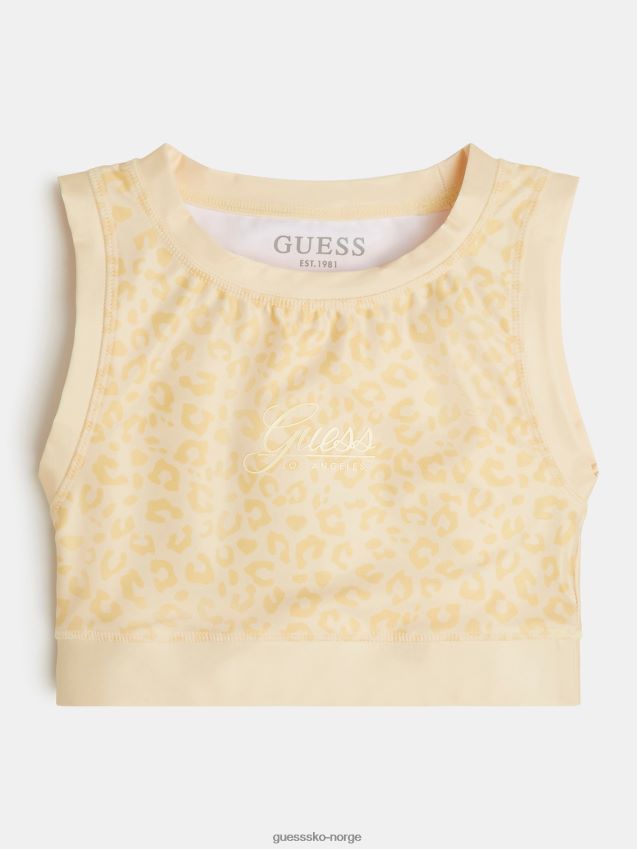 Guess all over print aktiv bh gul gul pike F0LJ802179