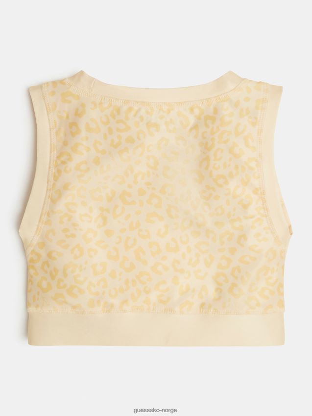 Guess all over print aktiv bh gul gul pike F0LJ802179