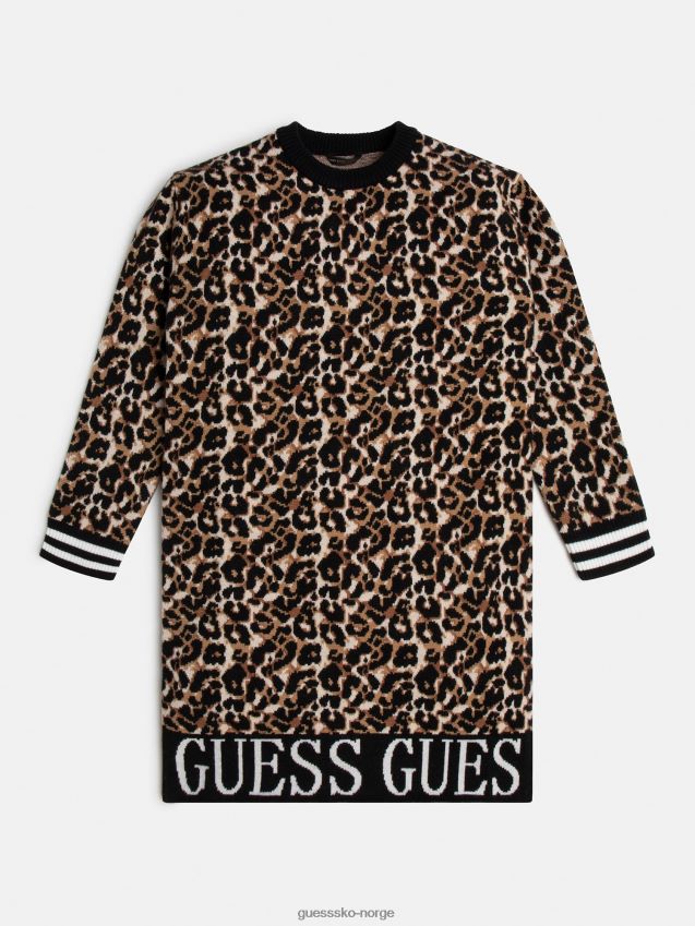 Guess all over print genser kjole animalier dyrere pike F0LJ801746