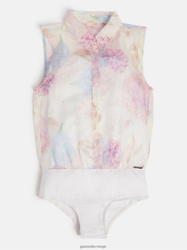 Guess all over print skjorte body multi rosa multi rosa pike F0LJ802361