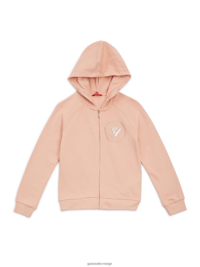 Guess baker logo hettegenser (7-14) fersken rose fersken rose pike F0LJ808974