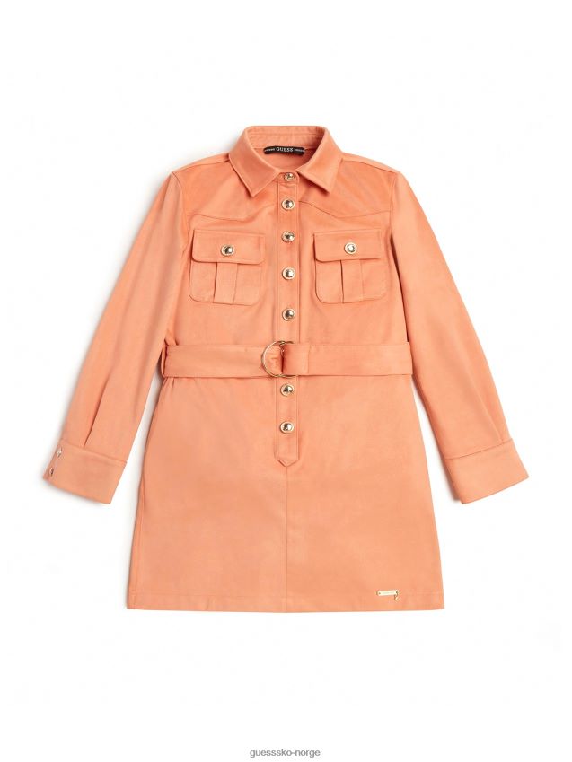 Guess dora kjole i imitert semsket skinn (7-16) fuji soloppgang fuji soloppgang pike F0LJ8011631