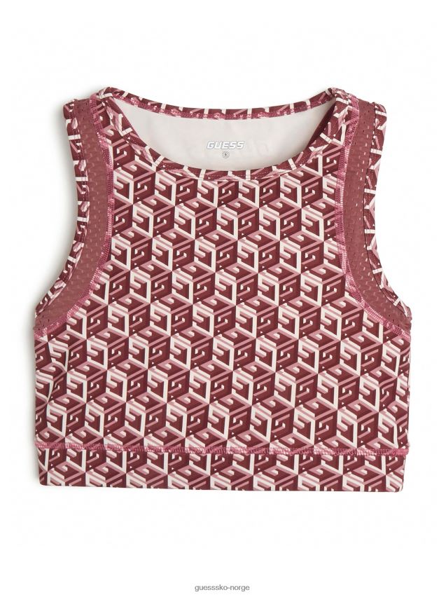 Guess eco cube logo aktiv bh-topp (4-14) g kube rød combo g kube rød kombo pike F0LJ8011359
