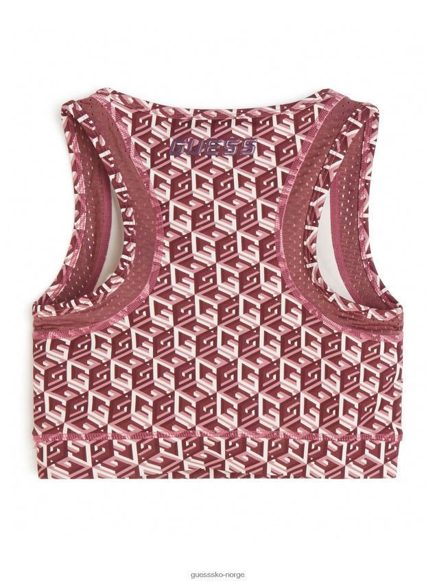 Guess eco cube logo aktiv bh-topp (4-14) g kube rød combo g kube rød kombo pike F0LJ8011359