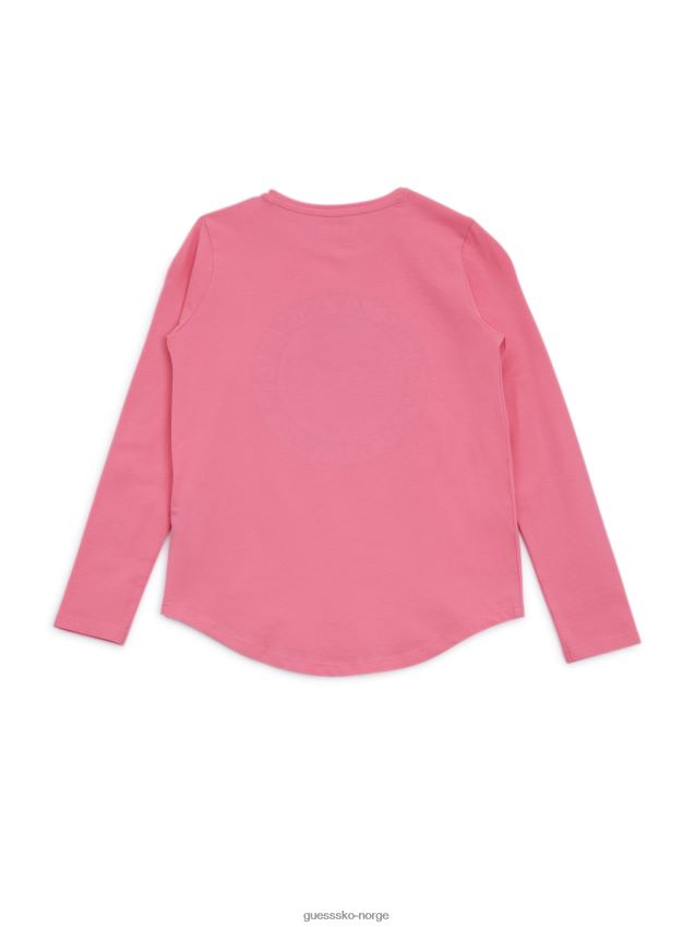 Guess flip paljett langermet t-skjorte (7-16) nebula rosa nebula rosa pike F0LJ8011256