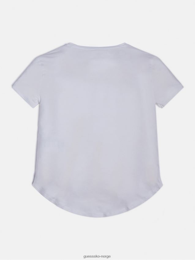 Guess foran logo t-skjorte hvit ny trend hvit pike F0LJ802312