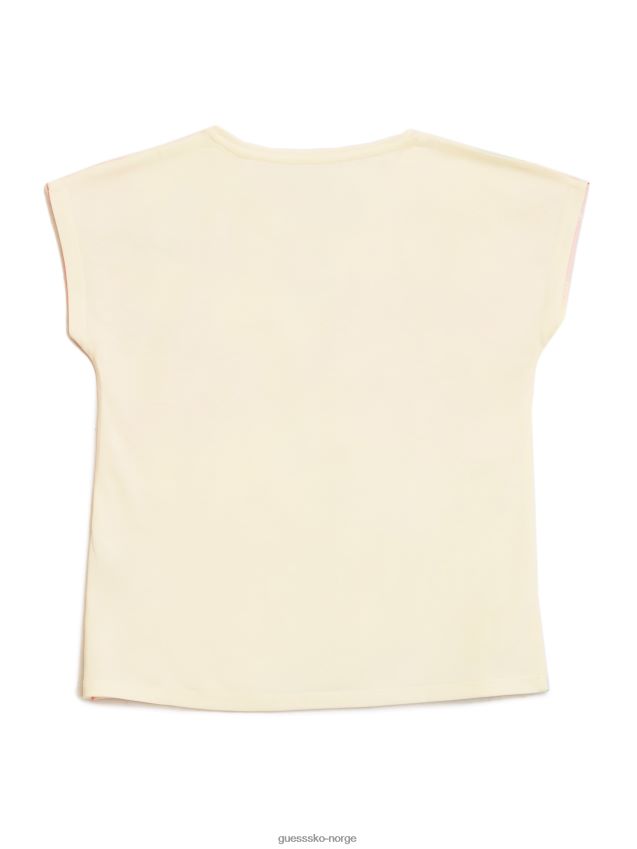 Guess gem logo t-skjorte (7-16) ren hvit Ren hvit pike F0LJ8011442